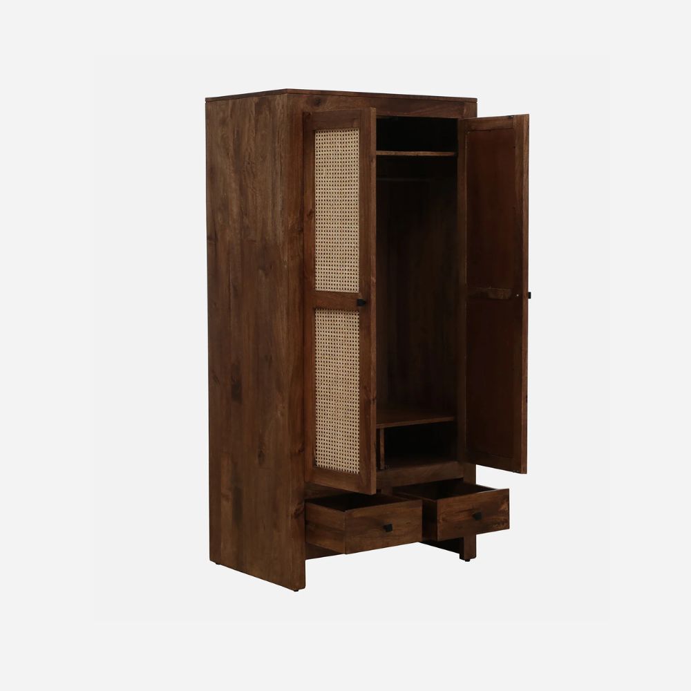 Nieves 2 door Sheesham wood wardrobe