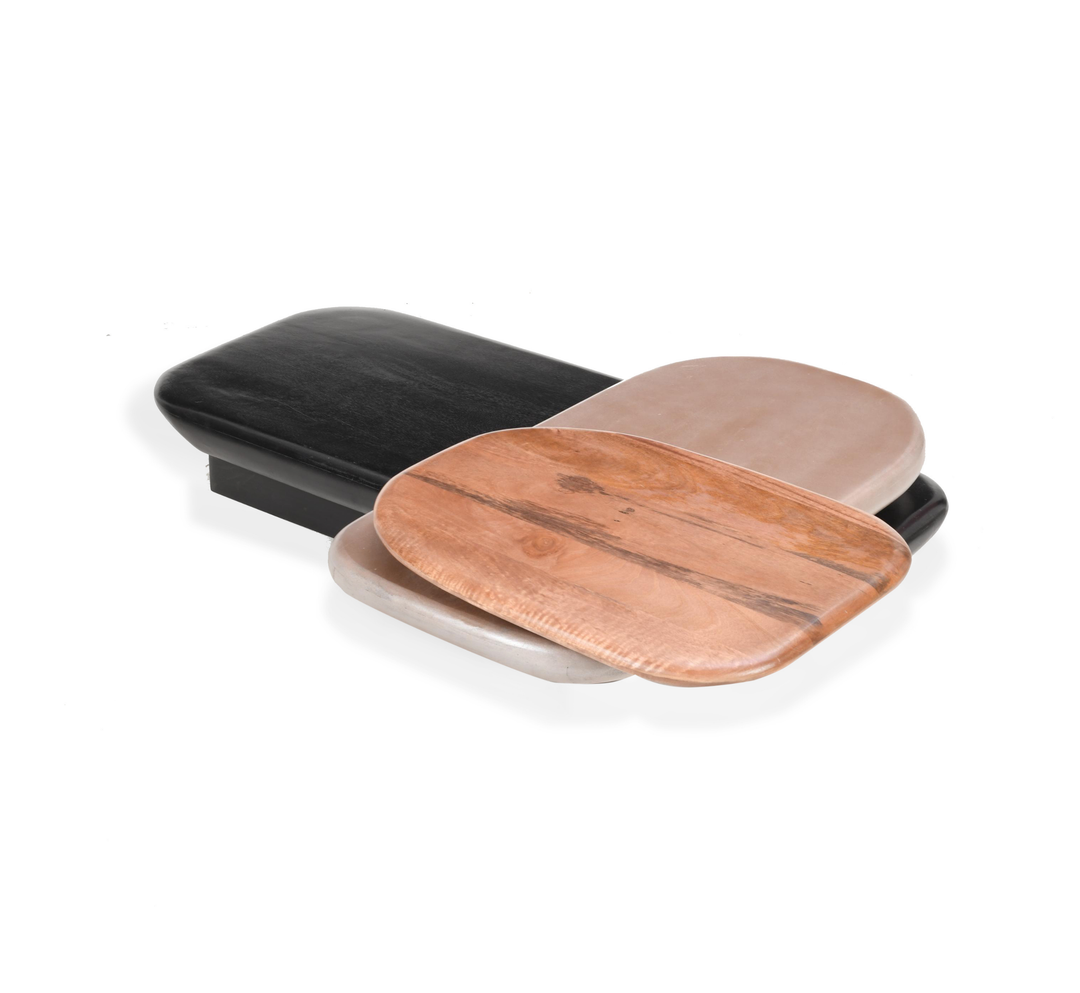 Aanya Pebble Wooden Rotating 3-Tier Centre Table