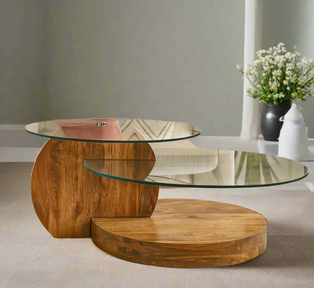 Aarohi Bunch Wooden Nesting Centre Tables