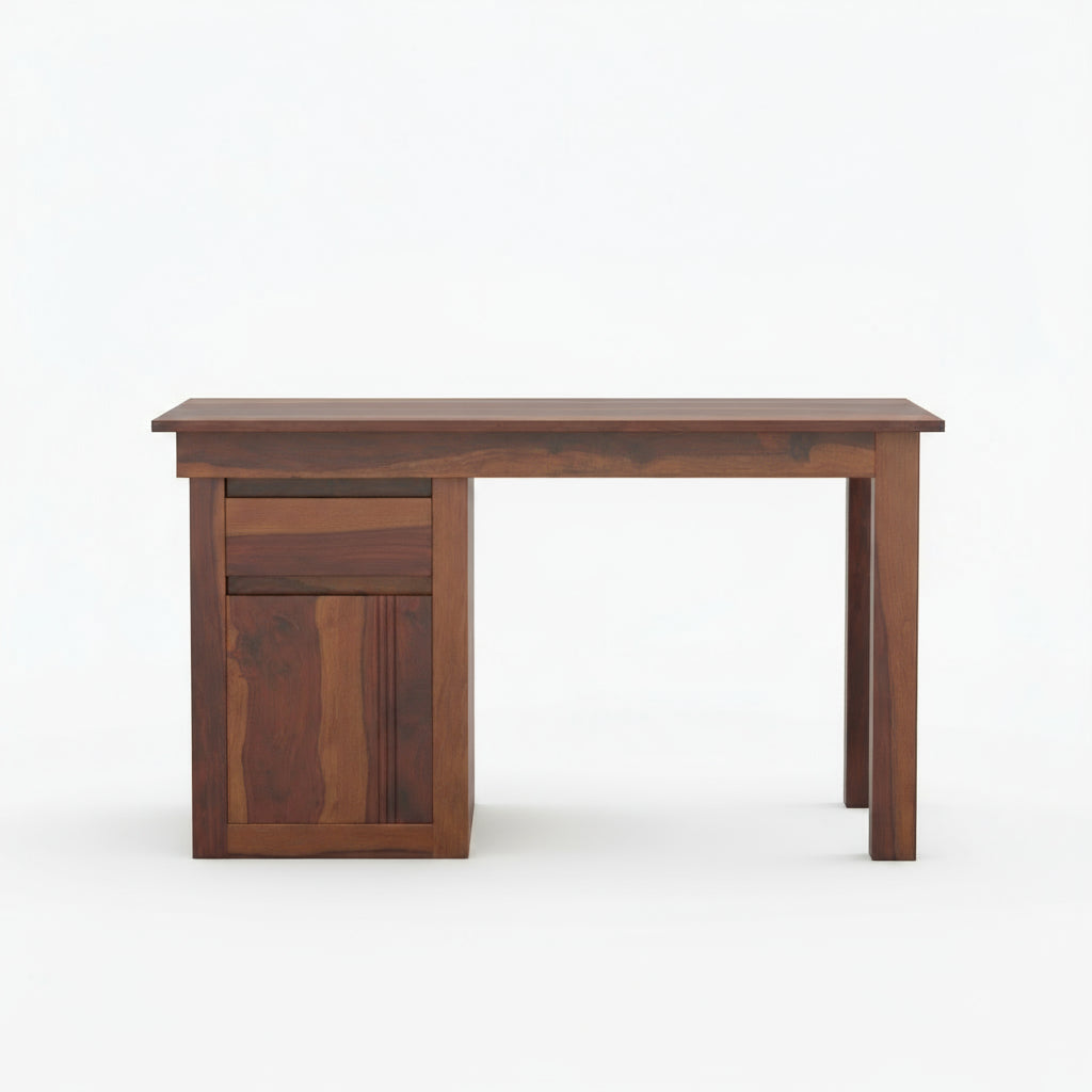 Abril sheesham wood study with drawer and storage