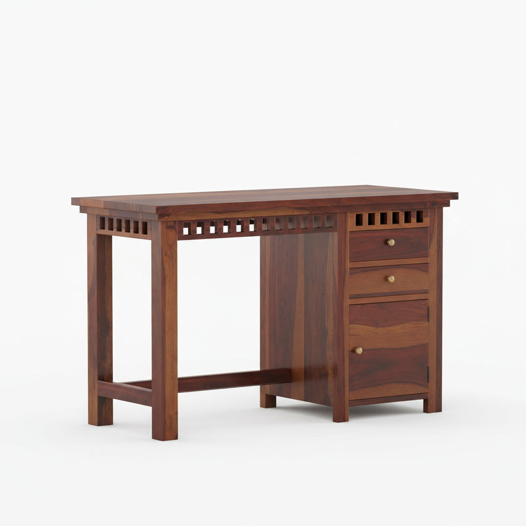 Adela Sheesham Wood study with drawer and storage