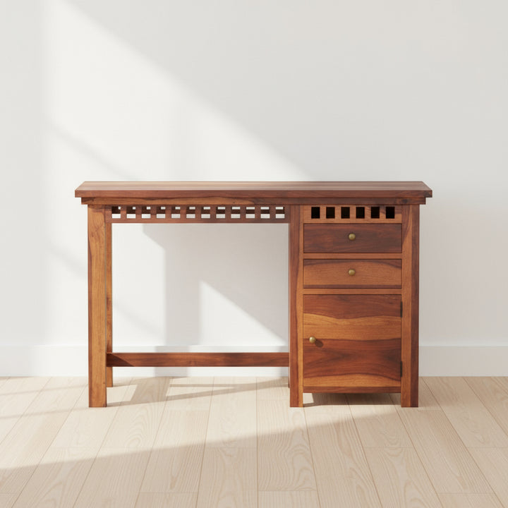 Adela Sheesham Wood study with drawer and storage