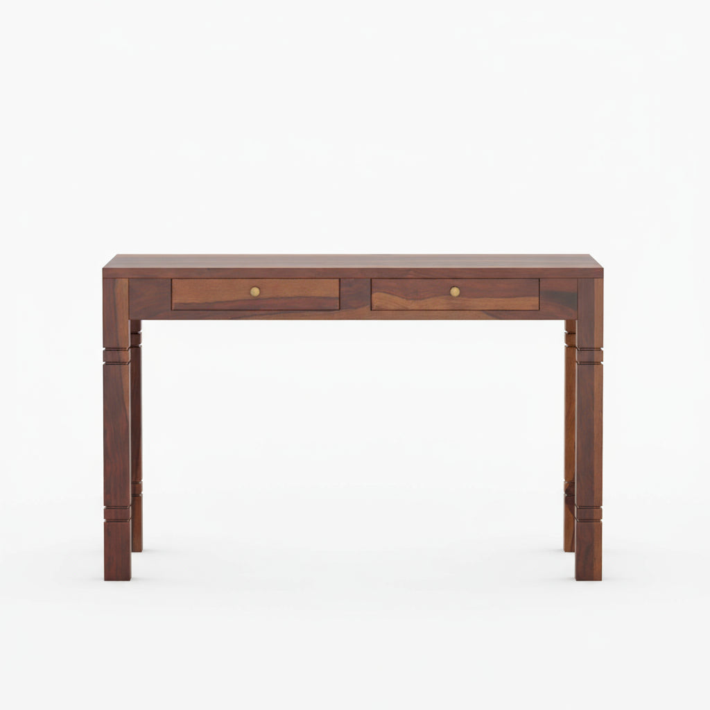 Aitana sheesham wood study table with drawers