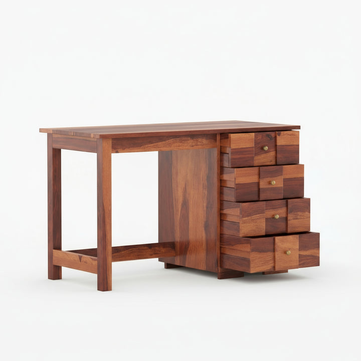 Amparo sheesham wood study table with drawers