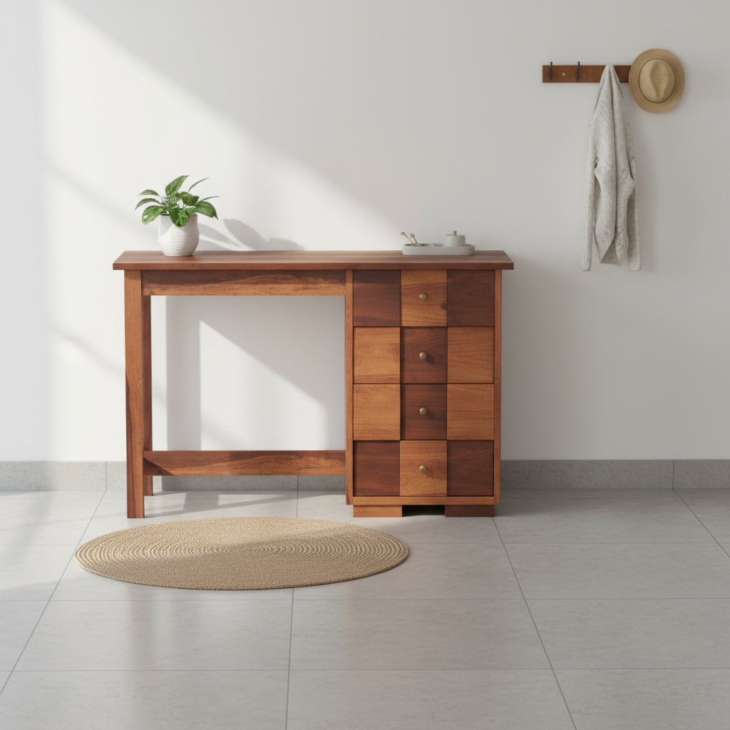 Amparo sheesham wood study table with drawers
