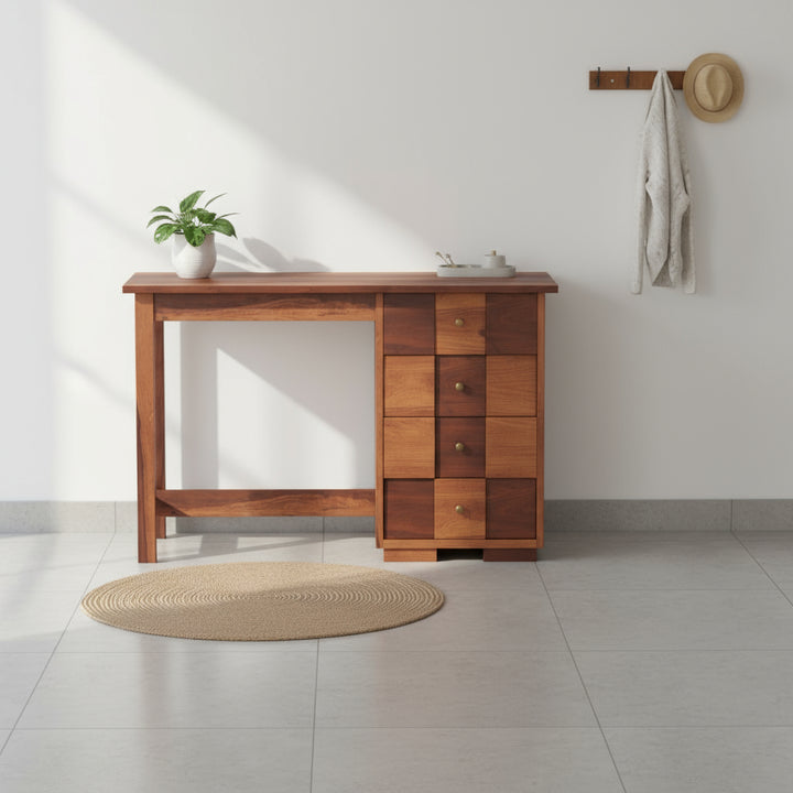Amparo sheesham wood study table with drawers