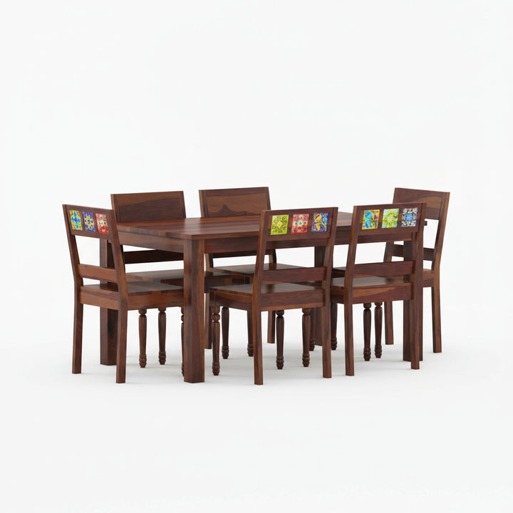 Camila Sheesham Wood Dining Table Set