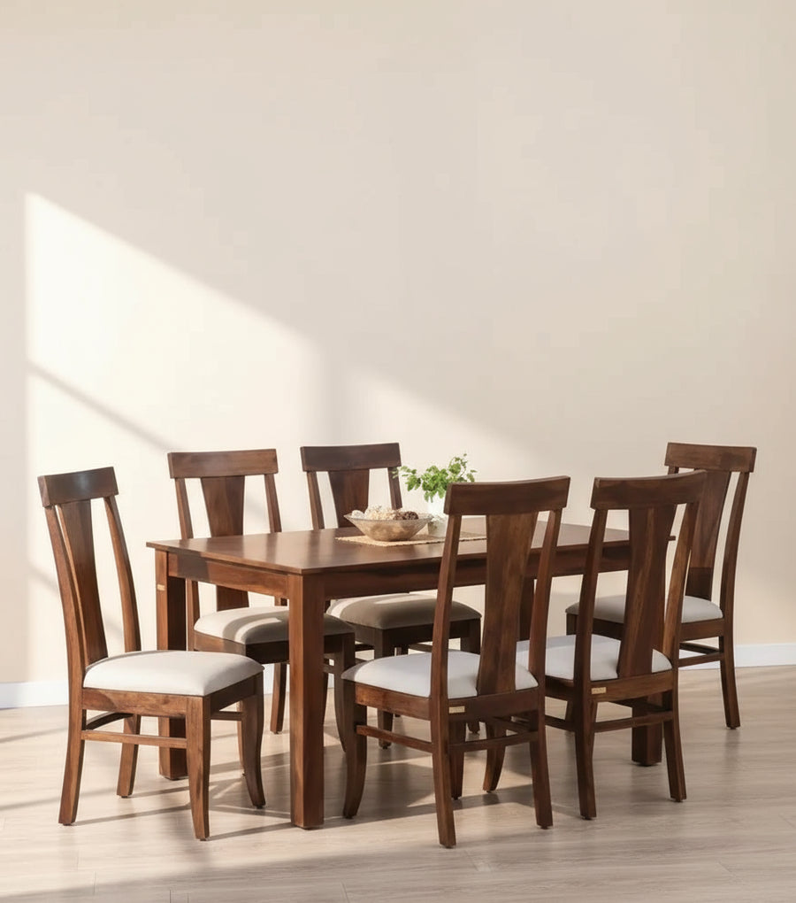 Haven Sheesham Wood 6 Seater Dining Set Dining Set