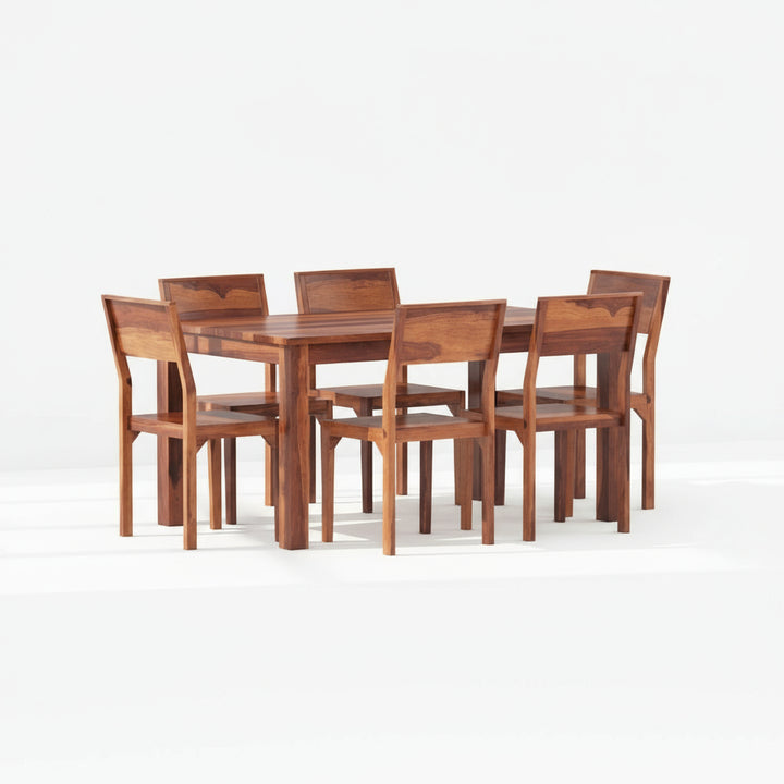 Claudia Sheesham Wood Dining Table Set