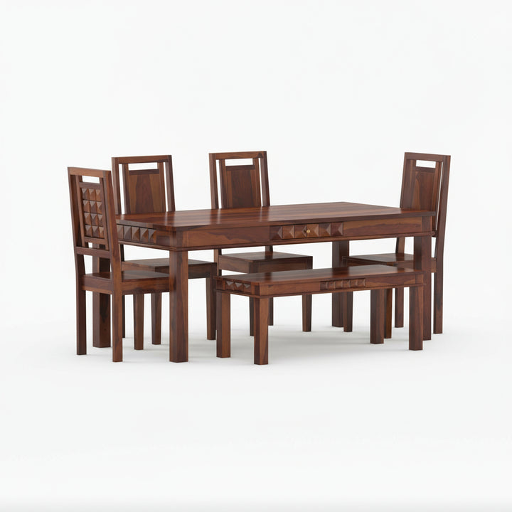 Cristina Sheesham Wood Dining Table Set