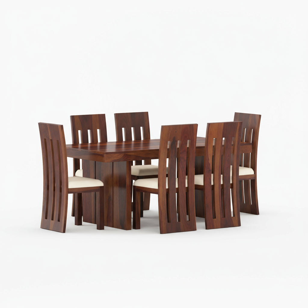 Daniela Sheesham Wood Dining Table Set