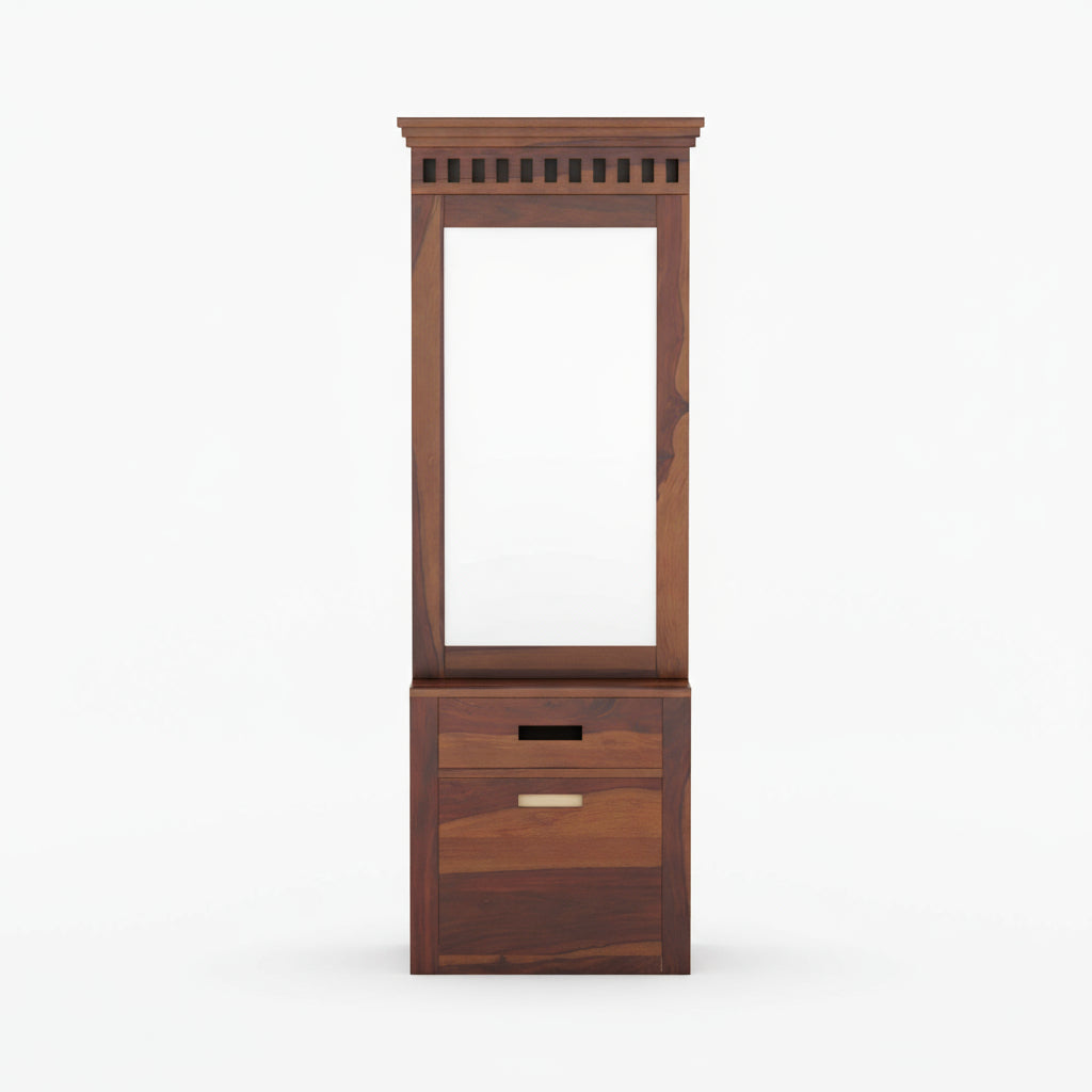 Fernanda sheesham wood dressing table with storage and seating