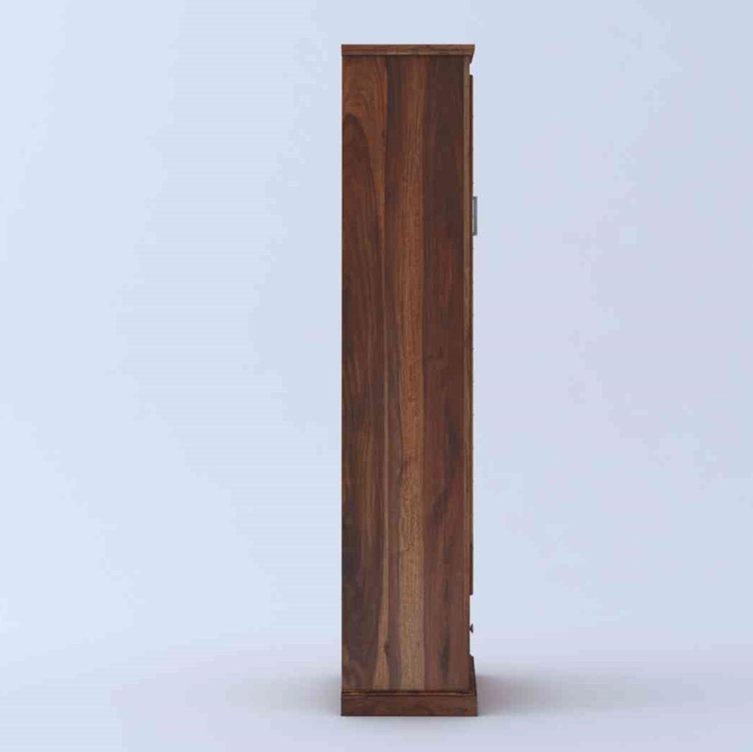 Natalia single door sheesham wood wardrobe