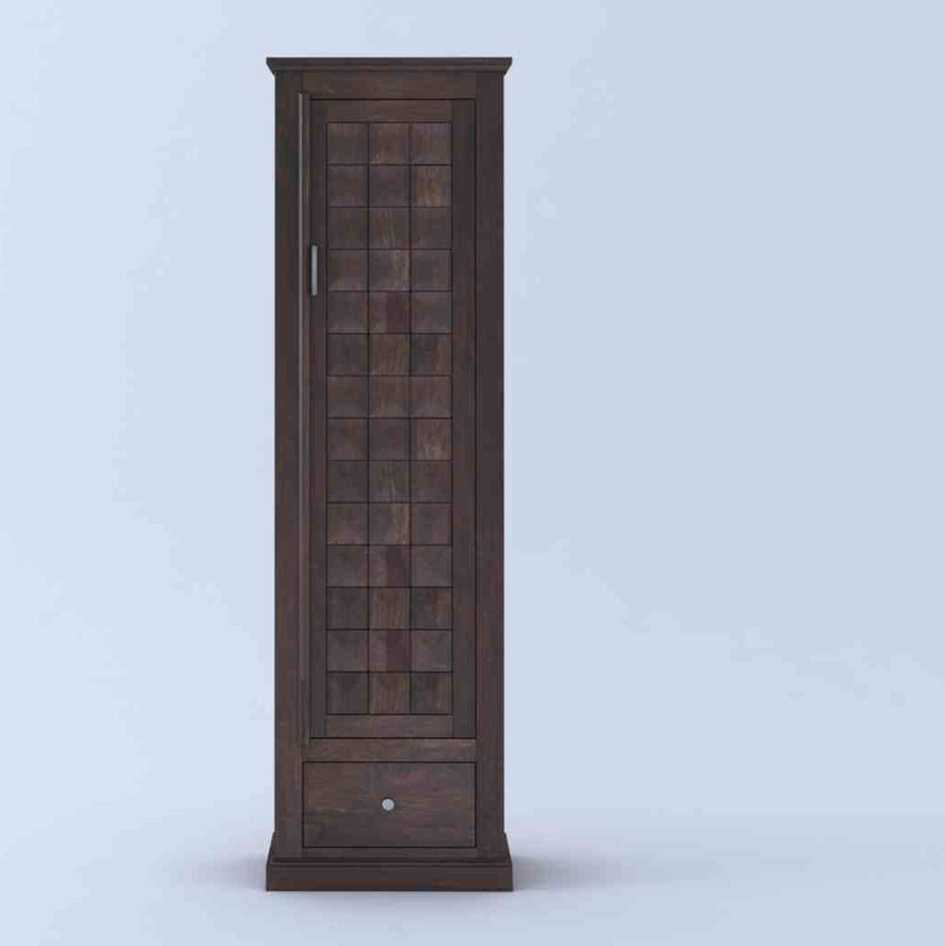 Natalia single door sheesham wood wardrobe