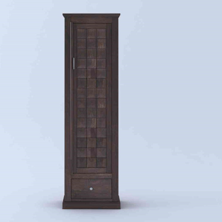 Natalia single door sheesham wood wardrobe