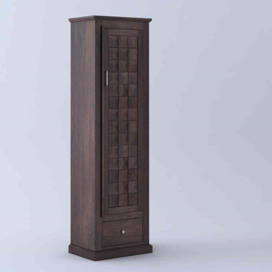 Natalia single door sheesham wood wardrobe