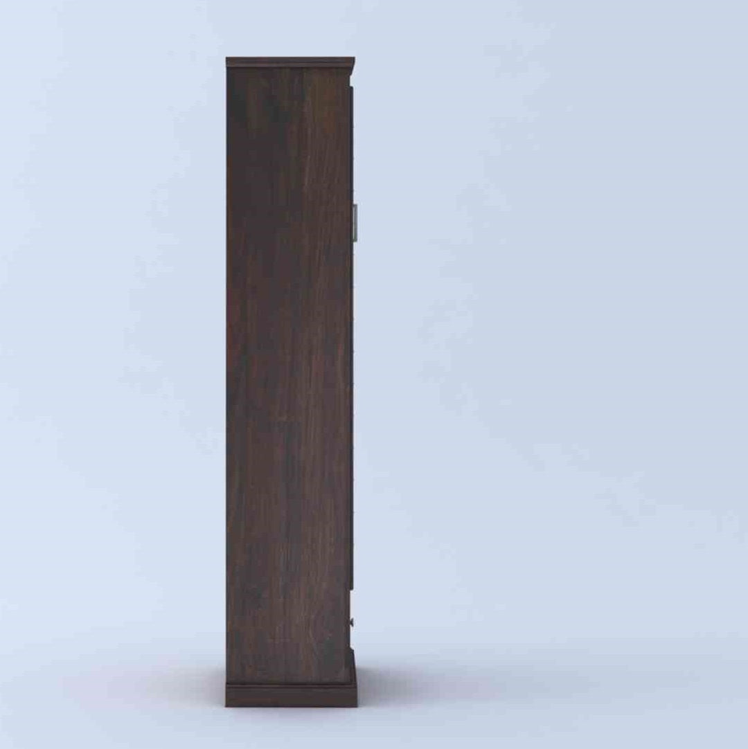 Natalia single door sheesham wood wardrobe
