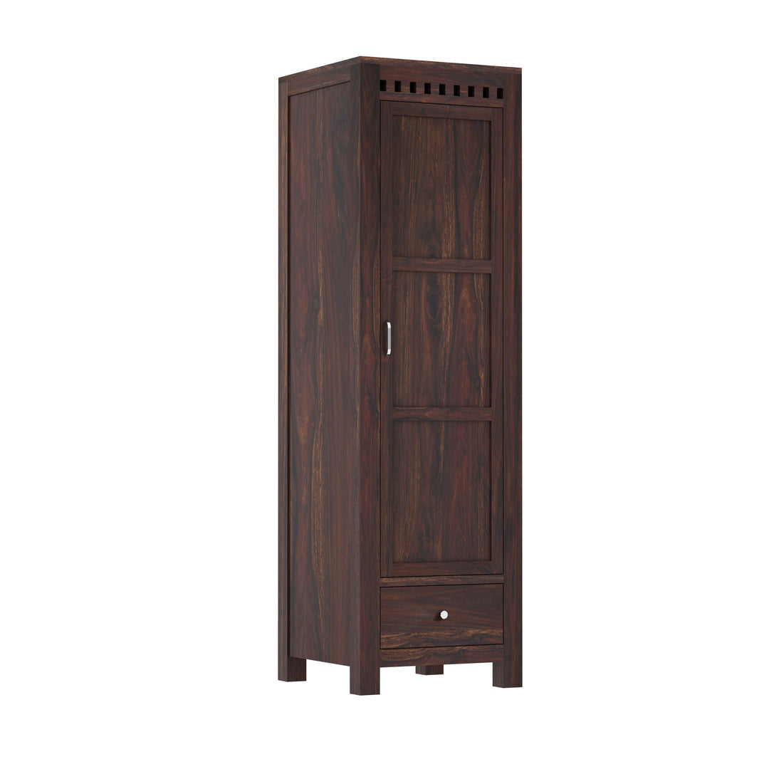 Miranda single door sheesham wood wardrobe