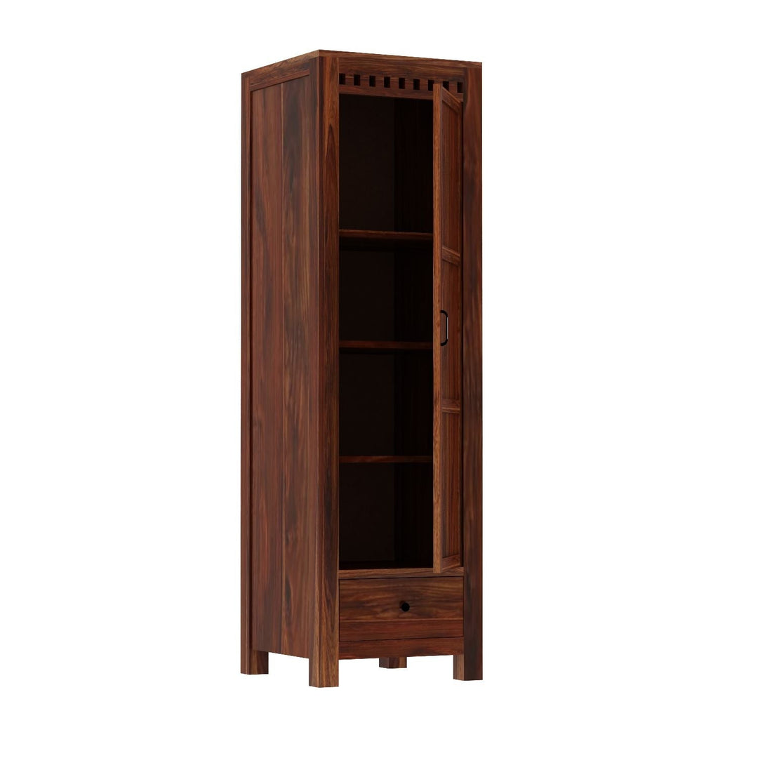Miranda single door sheesham wood wardrobe