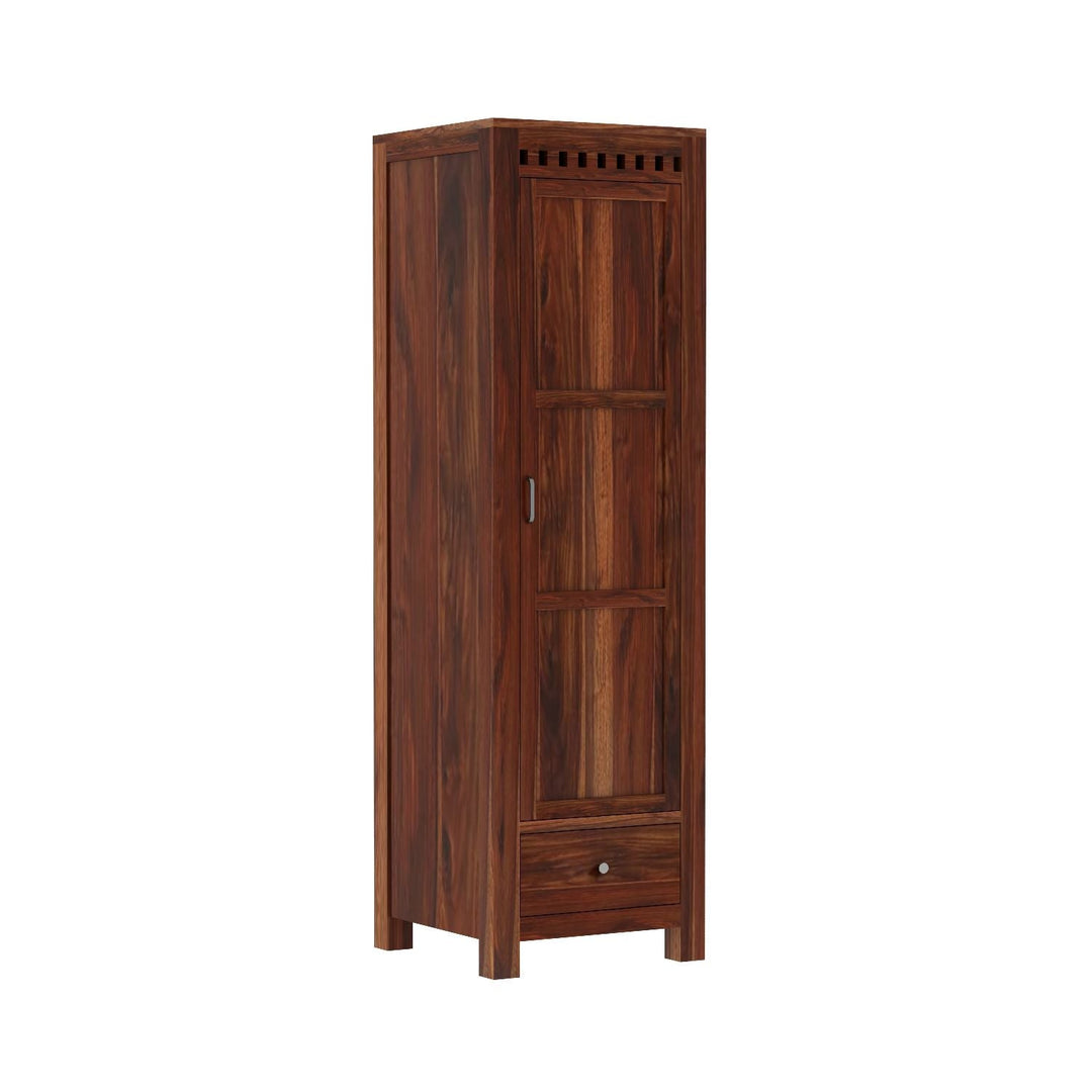 Miranda single door sheesham wood wardrobe