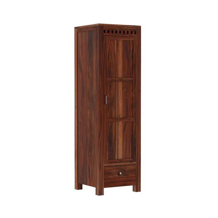 Miranda single door sheesham wood wardrobe