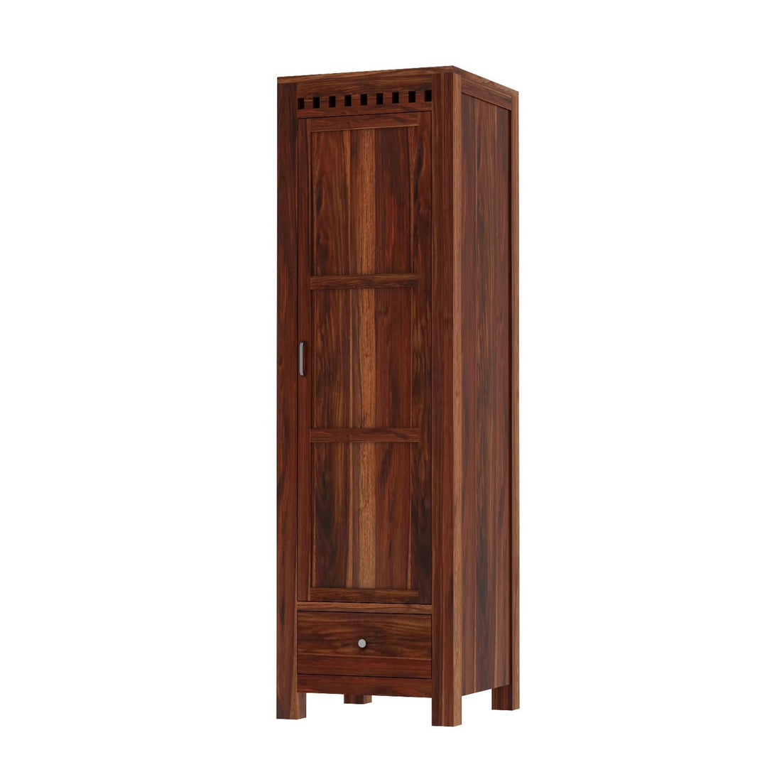 Miranda single door sheesham wood wardrobe