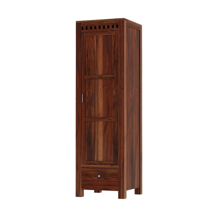 Miranda single door sheesham wood wardrobe