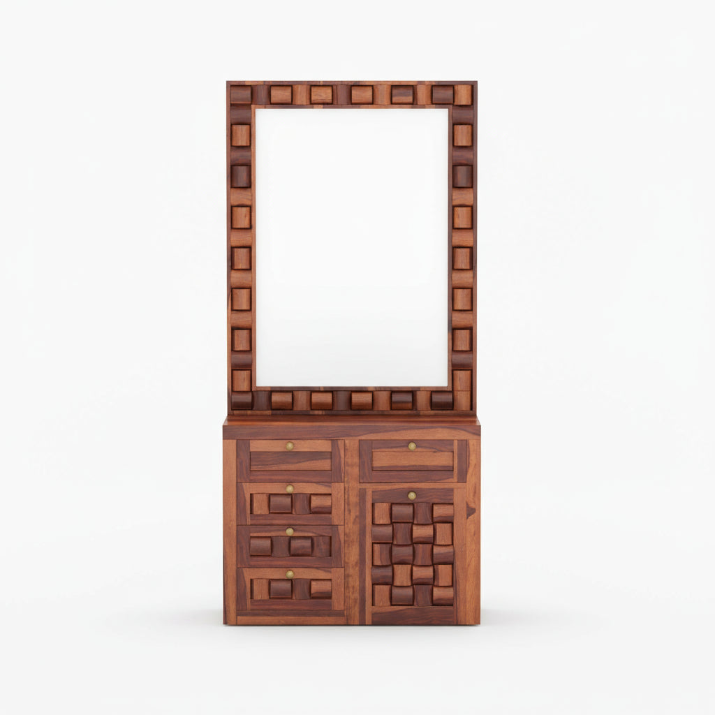 Ivanna sheesham wood dressing table with sitting