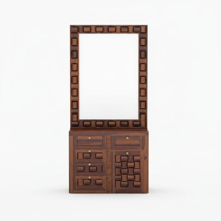 Ivanna sheesham wood dressing table with sitting