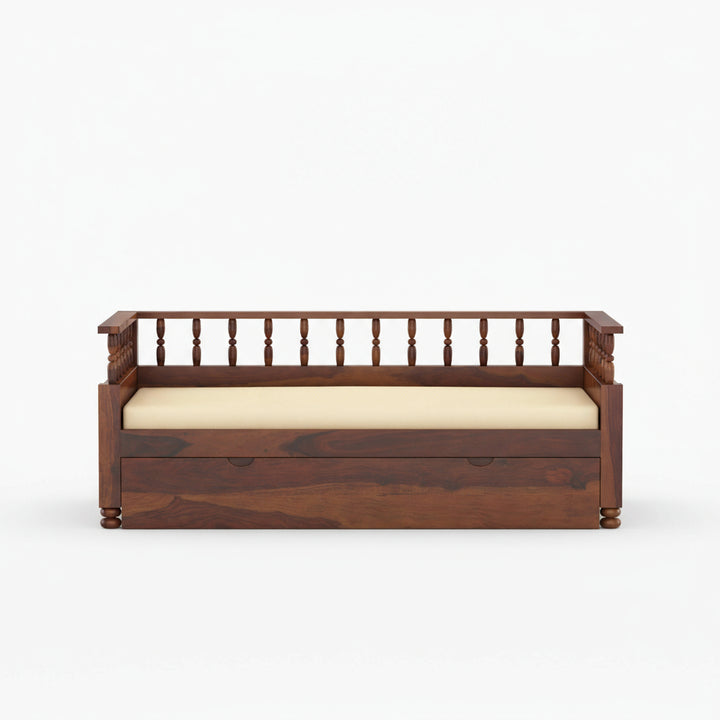 Jimena solid sheesham wood 3 seater with storage