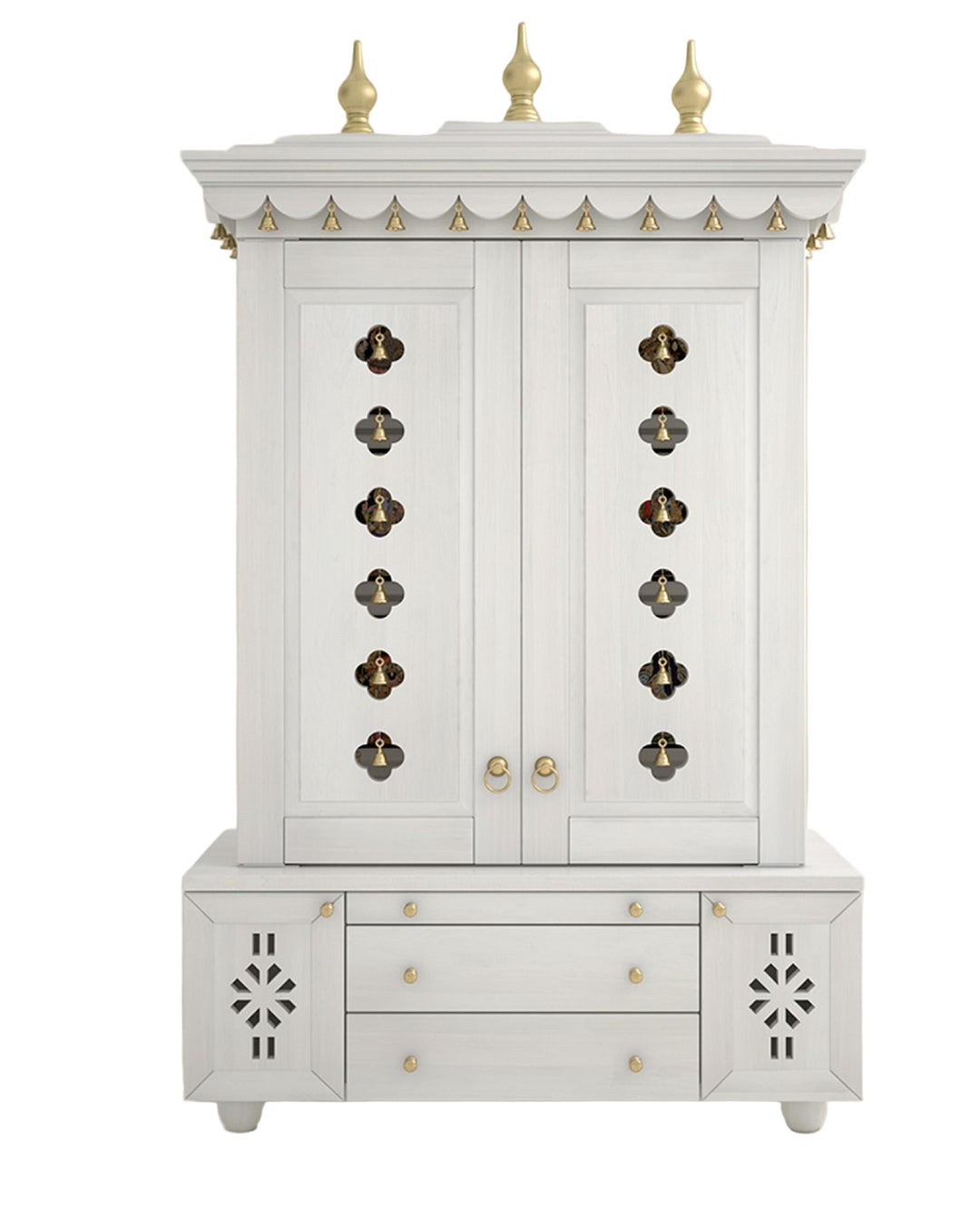 Marina Large Handcrafted Pooja Mandir for Home | Wooden Home Temple