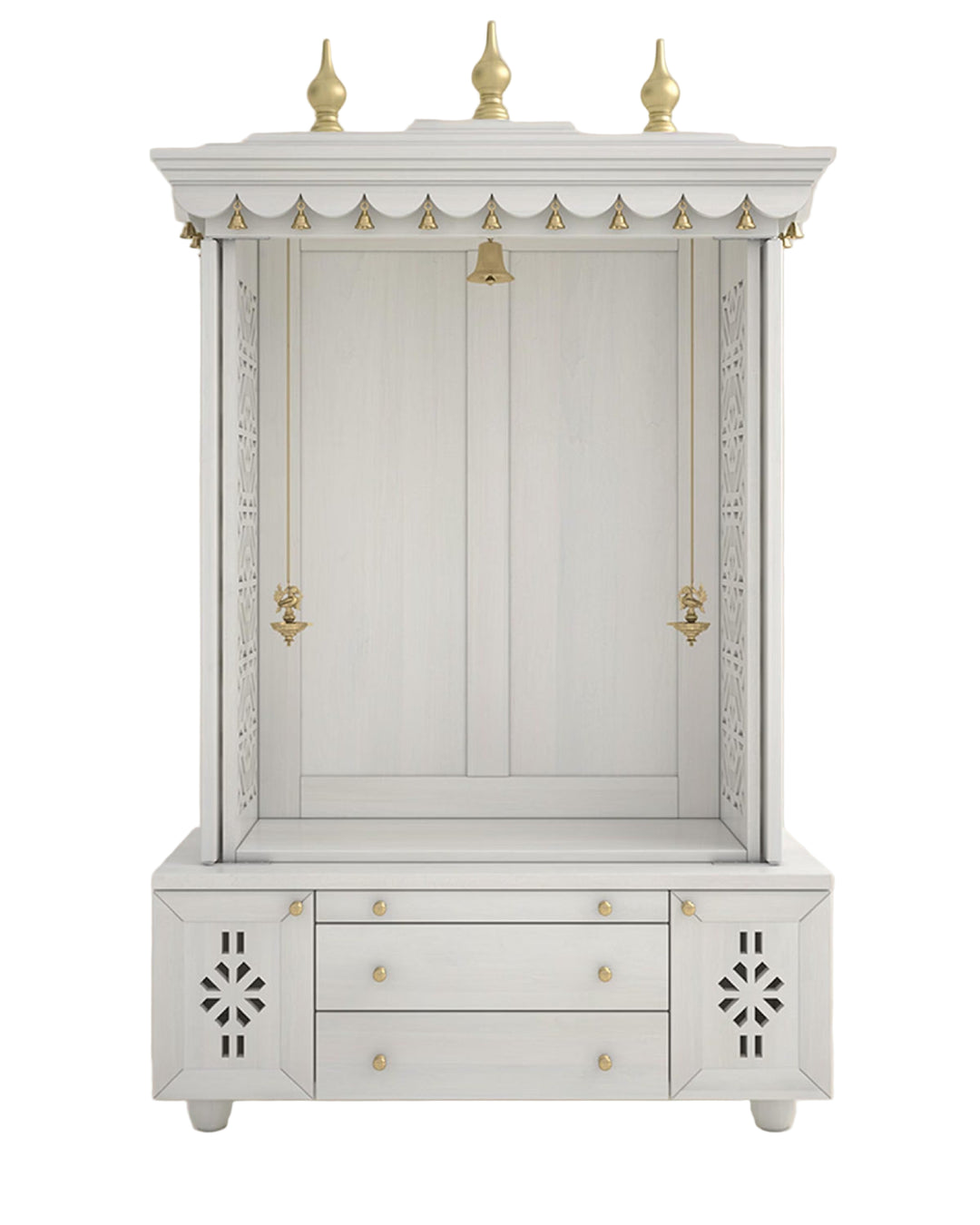 Marina Large Handcrafted Pooja Mandir for Home | Wooden Home Temple