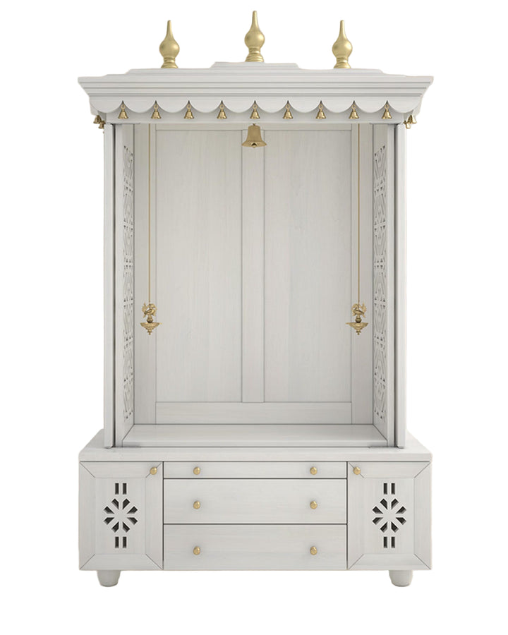 Marina Large Handcrafted Pooja Mandir for Home | Wooden Home Temple