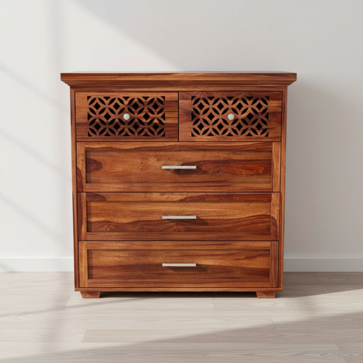 Matilda sheesham wood chest of drawers