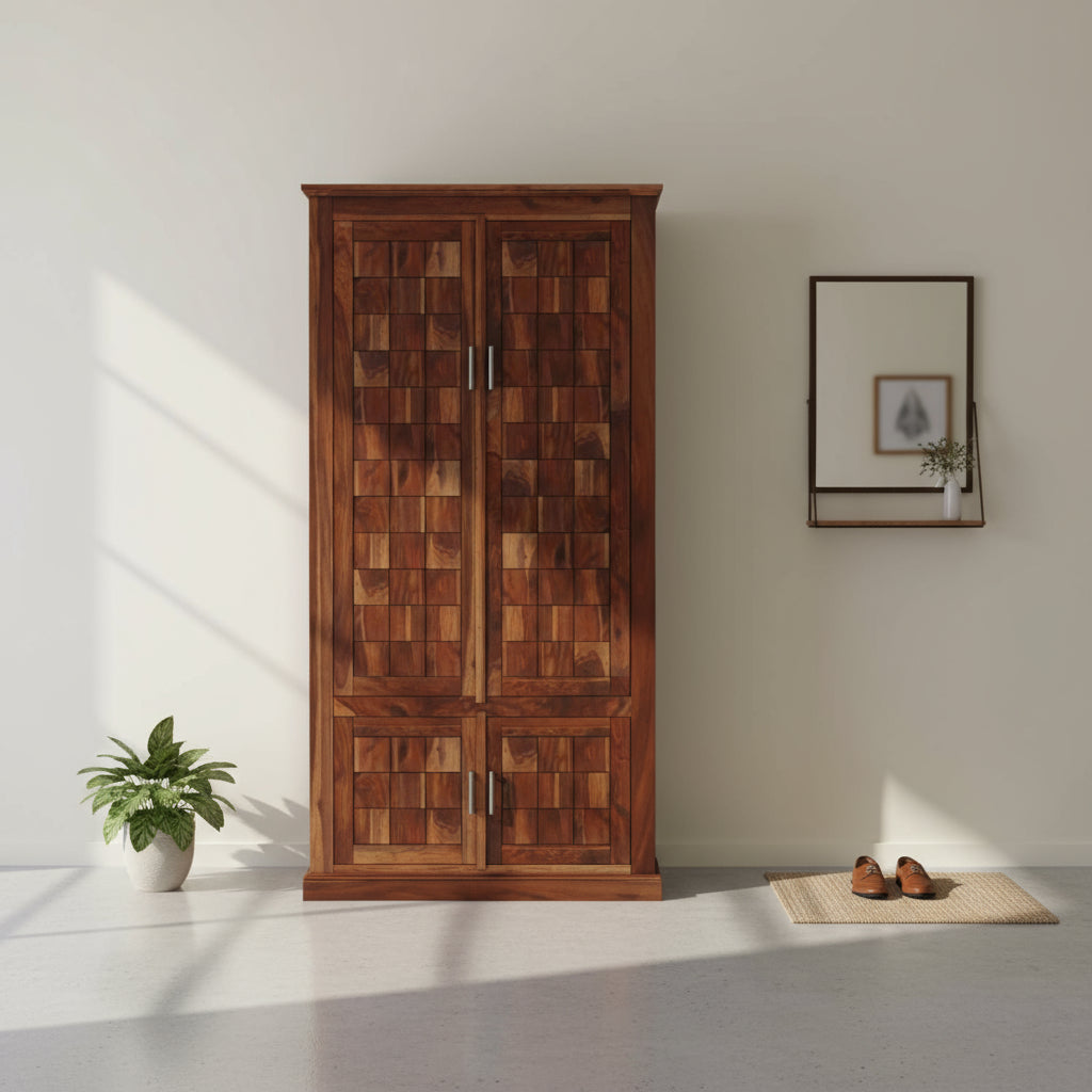Nerea 2 door sheesham wood wardrobe