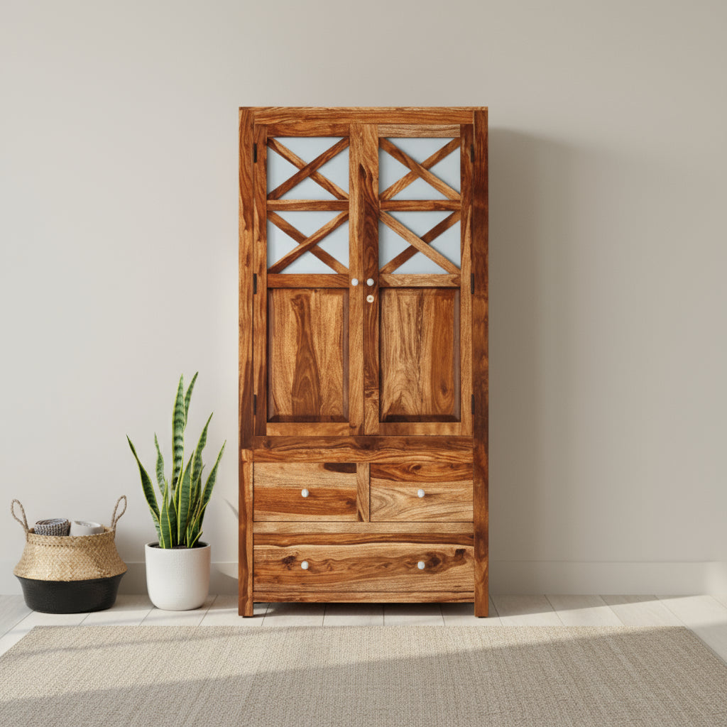 Paloma 2 door sheesham wood wardrobe