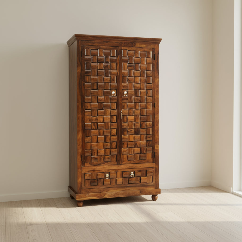 Rafaela 2 door sheesham wood wardrobe