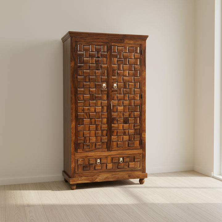 Rafaela 2 door sheesham wood wardrobe