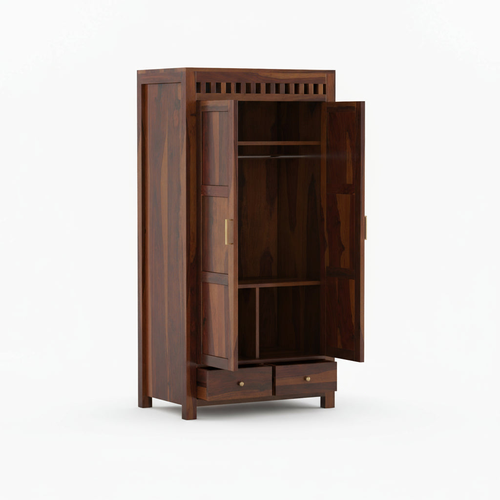 Sara sheesham wood 3 door wardrobe