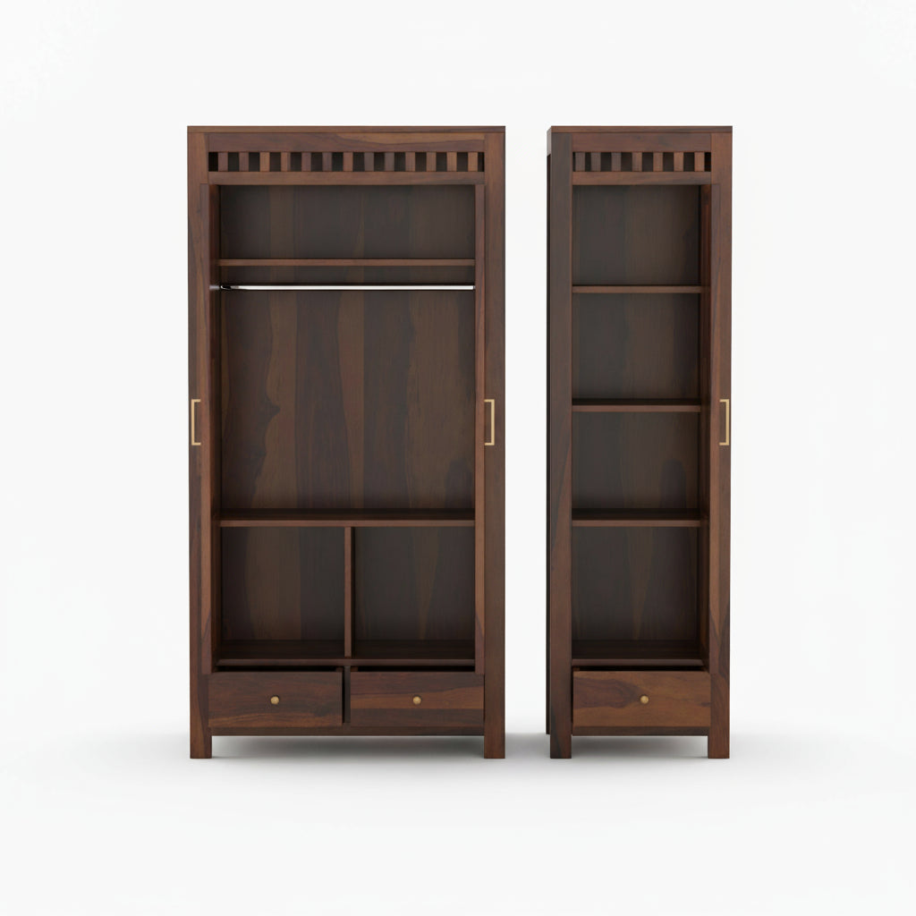 Sara sheesham wood 3 door wardrobe