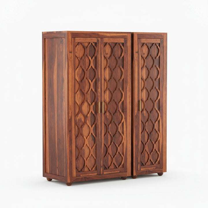 Rosa Sheesham Wood 3 door wardrobe
