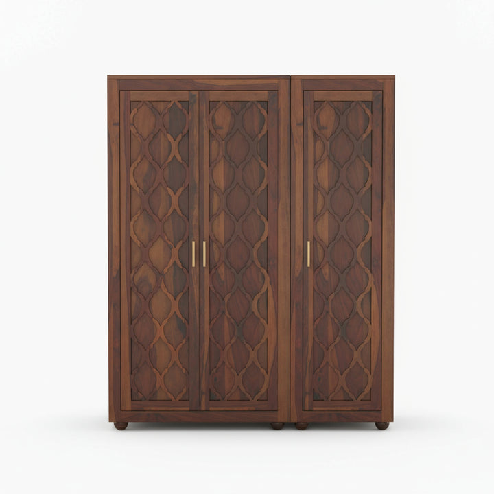 Rosa Sheesham Wood 3 door wardrobe