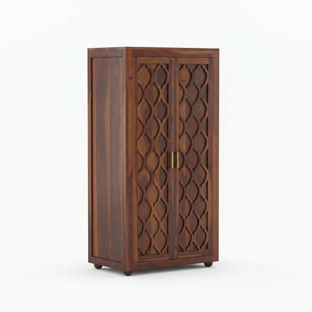 Rosa Sheesham Wood 3 door wardrobe
