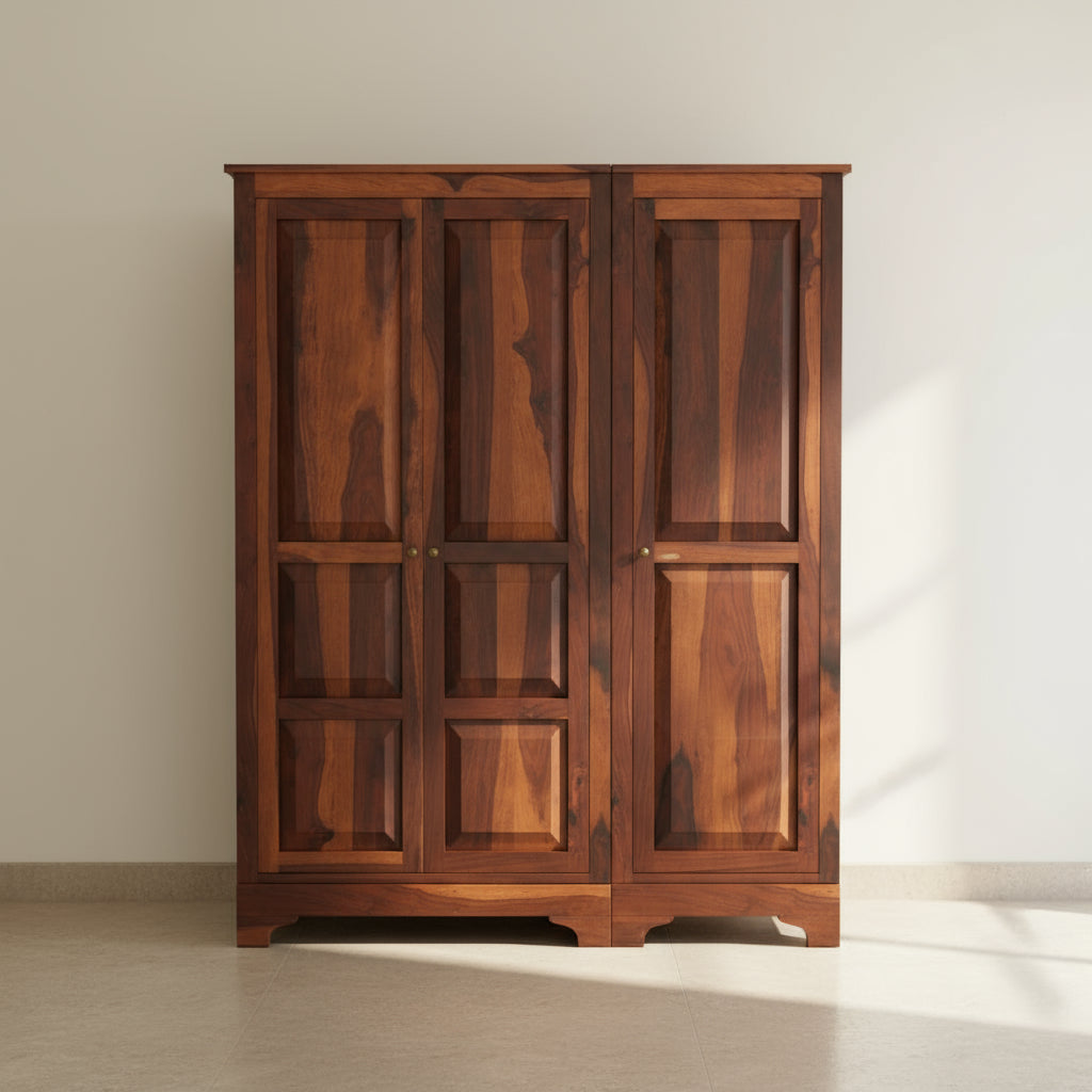 Susana Sheesham Wood 3 Door Wardrobe