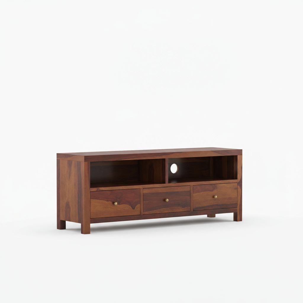 Valentina Sheesham Wood Tv Unit for Living Room