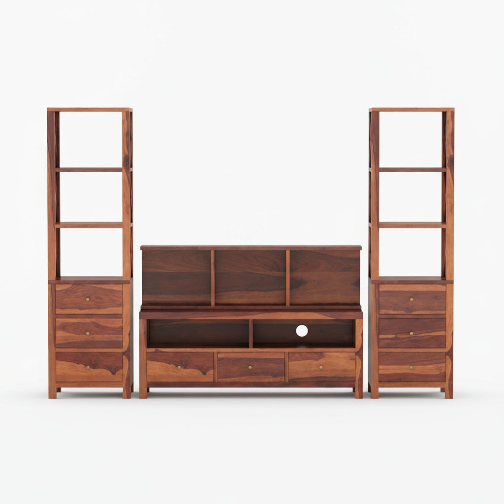 Valentina Sheesham Wood Tv Unit for Living Room