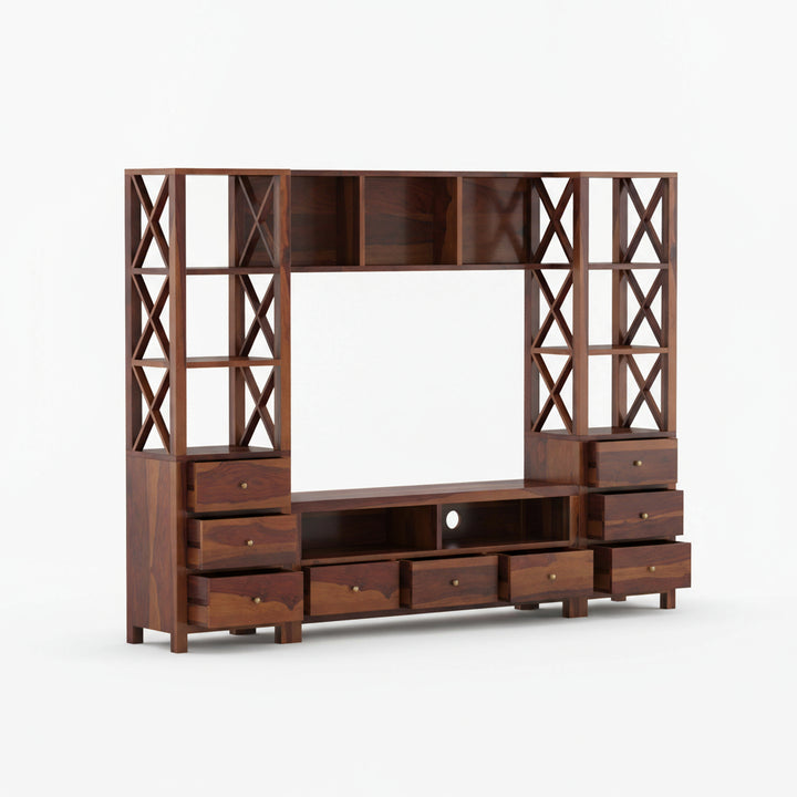 Valentina Sheesham Wood Tv Unit for Living Room