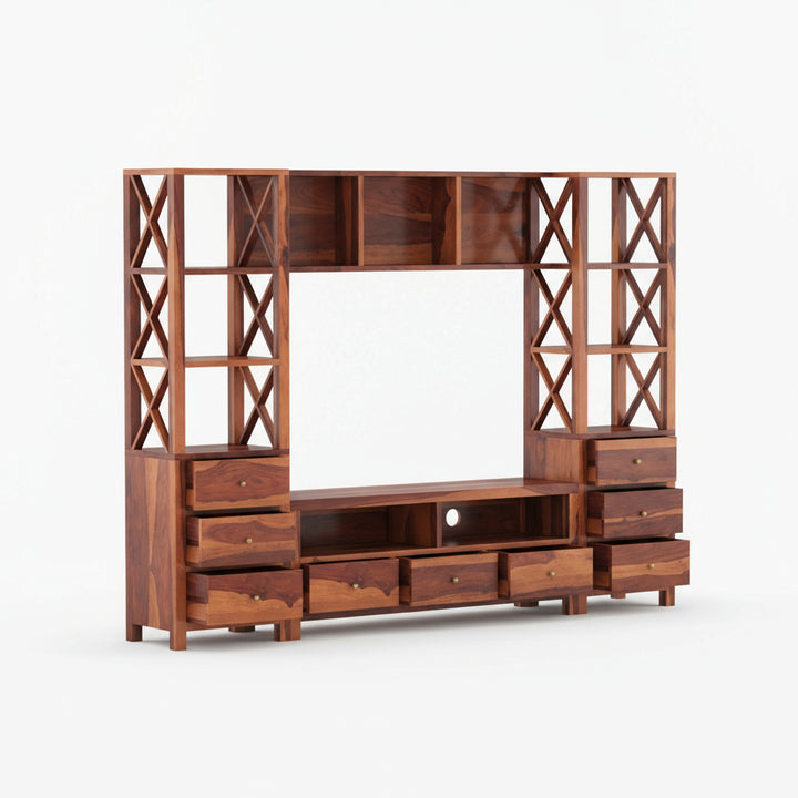 Valentina Sheesham Wood Tv Unit for Living Room