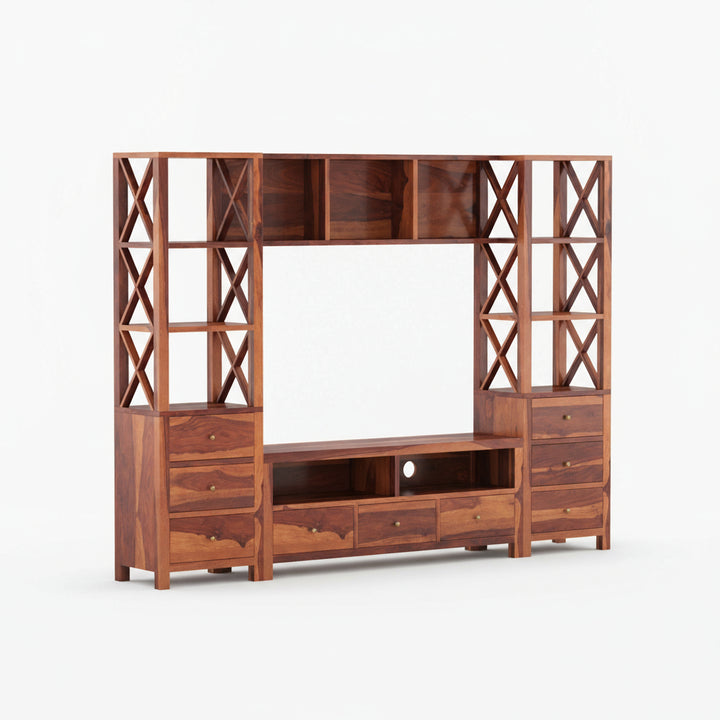 Valentina Sheesham Wood Tv Unit for Living Room