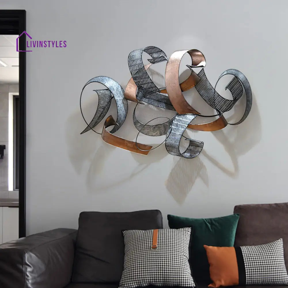 Abstract Overlapping Irregular Metal Wall Art